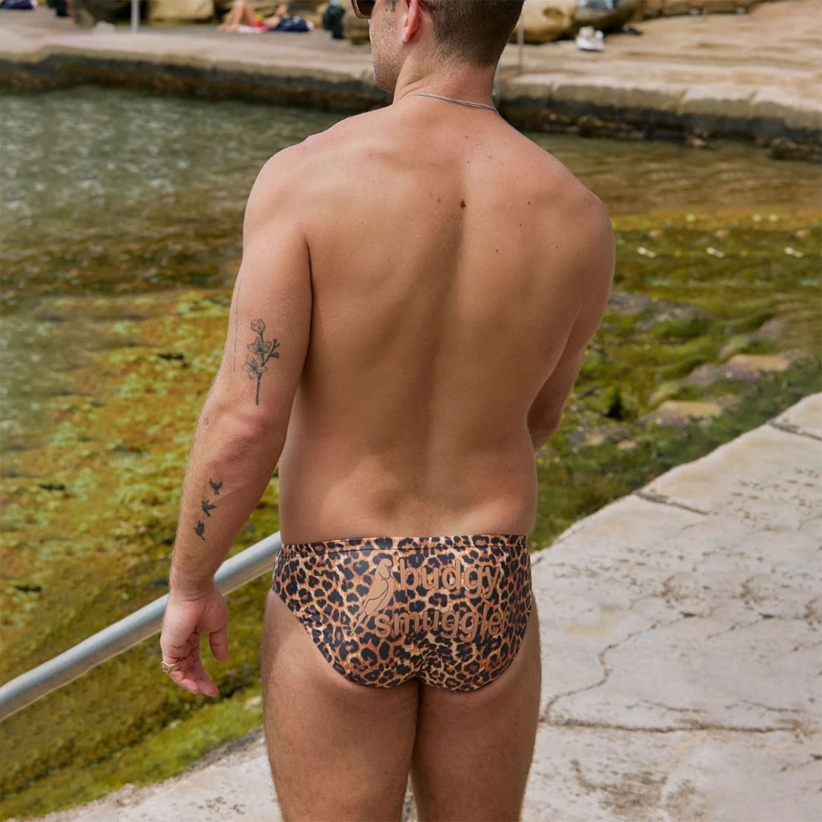 Maillot de bain Budgy Smuggler Léopard 2.0 Vue porté de dos large
