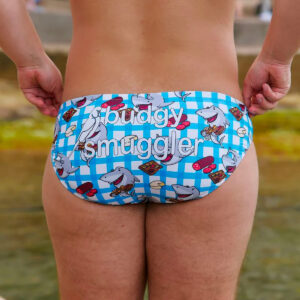 Maillot de bain Budgy Smuggler Shark-cuterie Vue porté de dos
