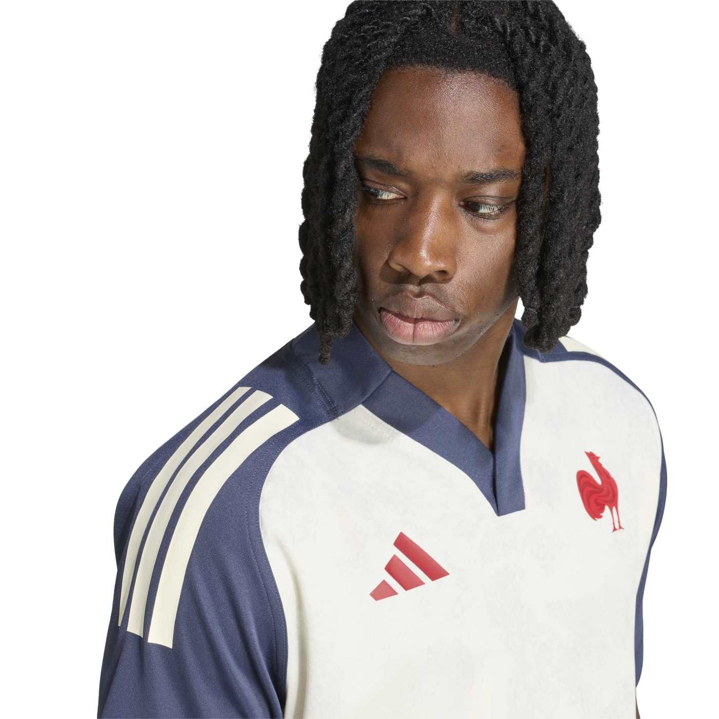 Maillot d'entrainement France Rugby Adidas 2026:2027 KF8873 Detail Face