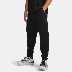 Pantalon de jogging UA Unstoppable Fleece pour Homme Noir ultime 6013427-008 Vue porté de face