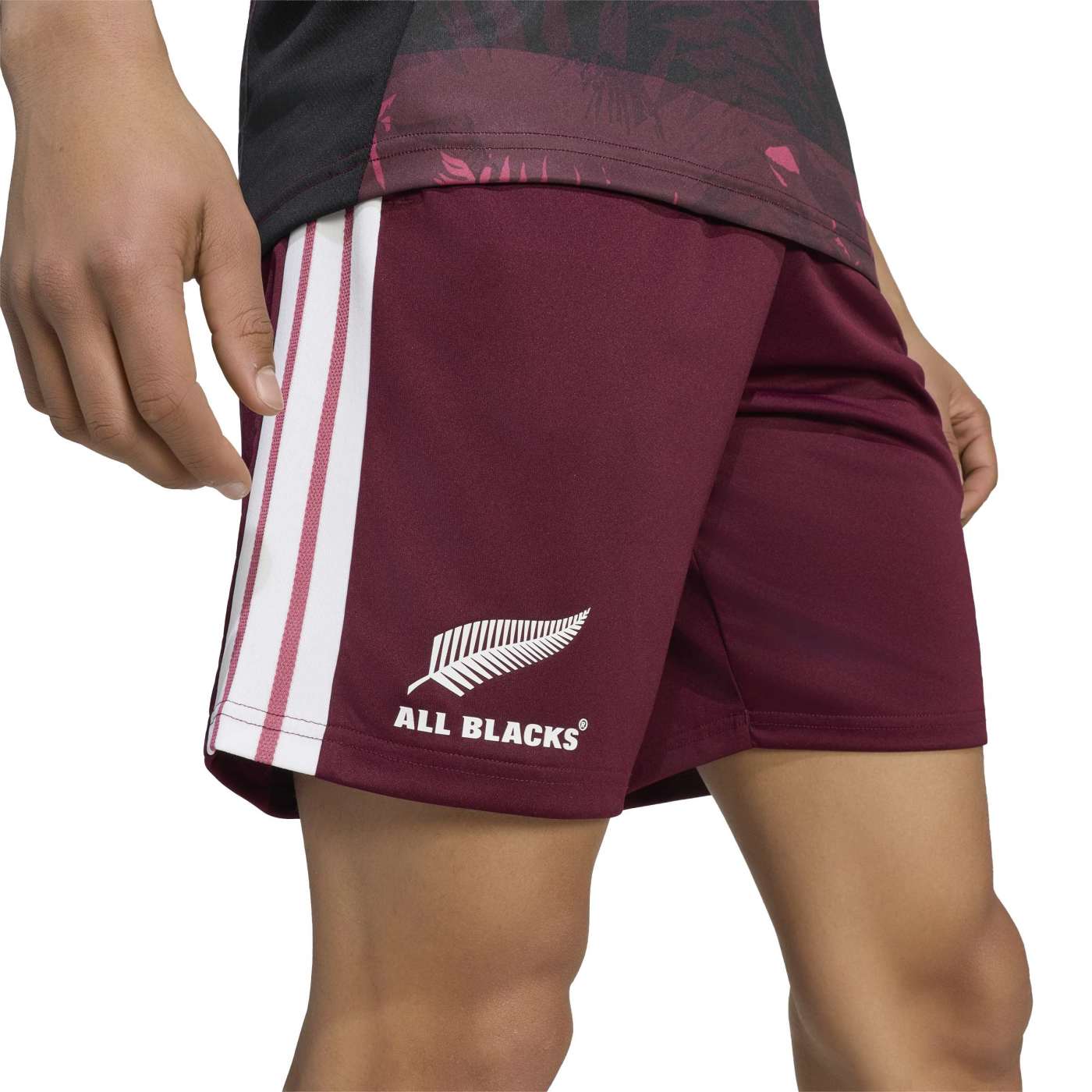 Short de sport All Blacks Adidas Homme Bordeaux KX2877 Detail lateral face