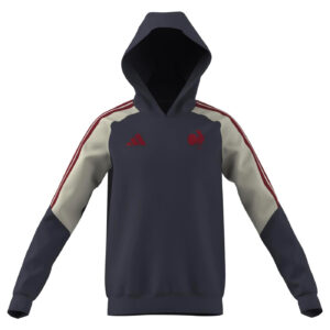 Sweat à capuche FFR Adidas France Rugby Hoodie pour Enfant Bleu marine ombre KX0536 Vue Face