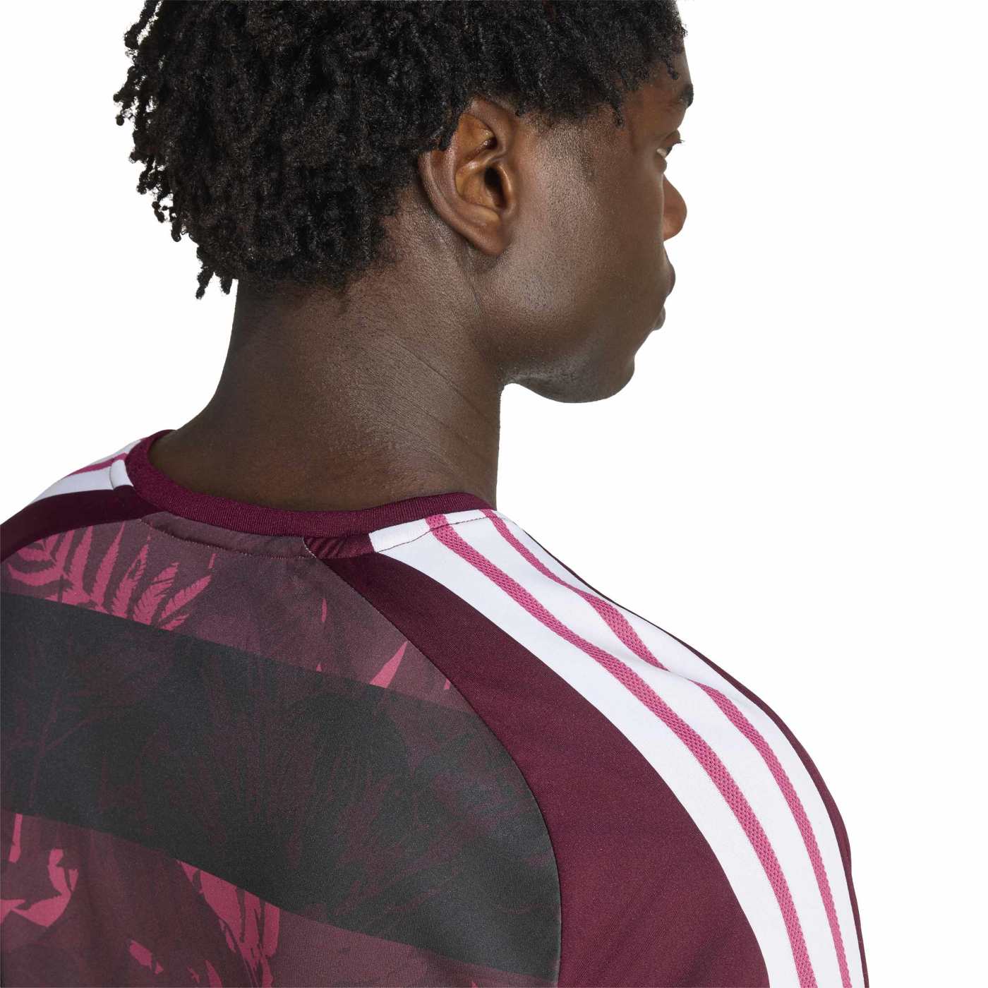 T-shirt Adidas Performance All Blacks Homme Bordeaux et noir KX4785 Detail Dos Haut