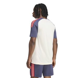 T-shirt Adidas Performance France Rugby Beige et bleu ombre KF8876 Vue porté de dos