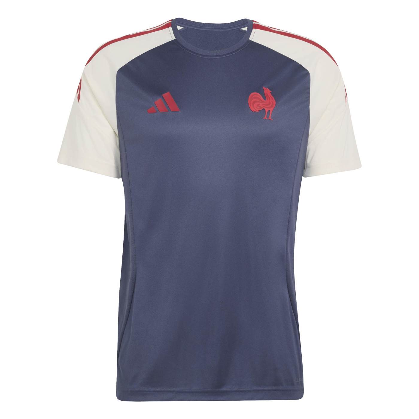 T-shirt Adidas Performance France Rugby Bleu ombre et beige KF8875 Face