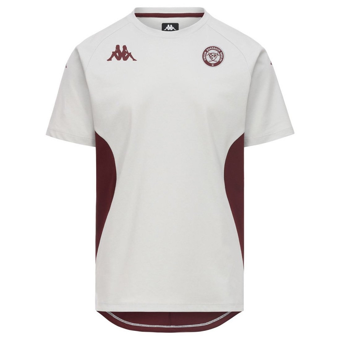 T-shirt Kappa Millado Union Bordeaux Bègles Gris 372G18W X7S Face