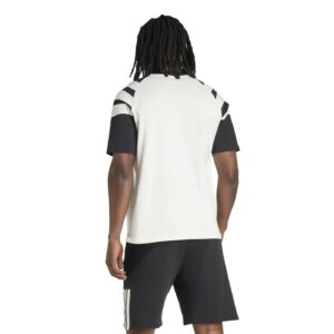 T-shirt de rugby Leisurewear Adidas All Blacks Blanc et noir KQ8179 Vue porté de dos