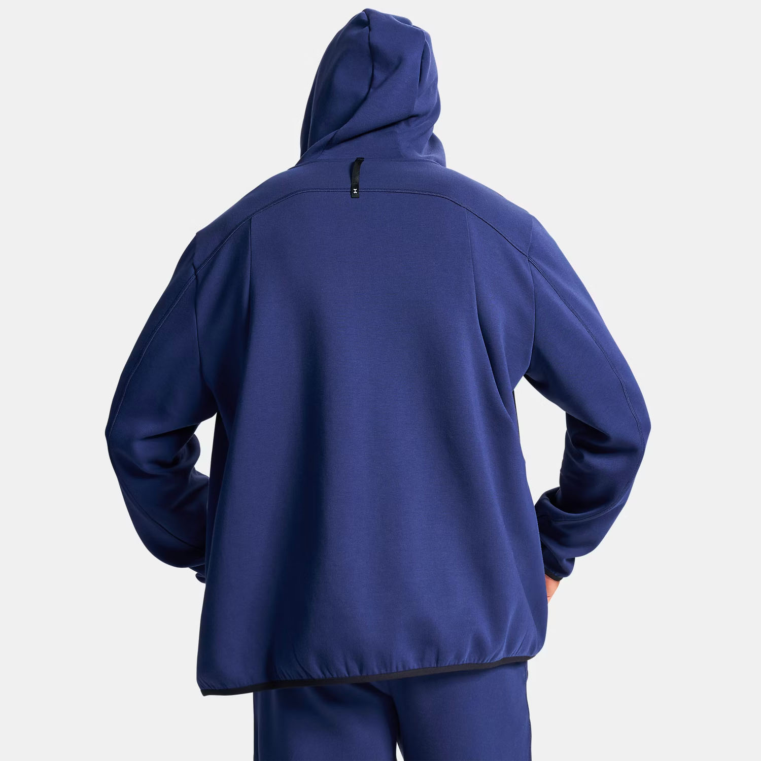 Veste zippée UA Unstoppable Fleece Bleu marine nuit 6013431-410 Vue porté de dos