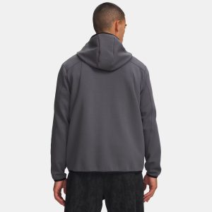 Veste zippée UA Unstoppable Fleece Gris foncé 6013431-025 Vue porté de dos