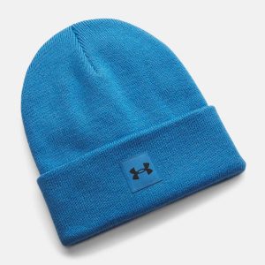 Bonnet à revers UA Halftime Unisexe Bleu 1373155-430 Face