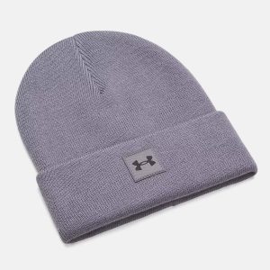 Bonnet à revers UA Halftime Unisexe Gris 1373155-027 Face
