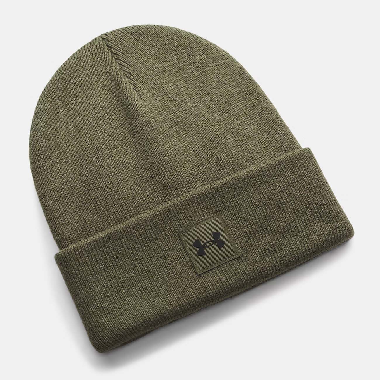Bonnet à revers UA Halftime Unisexe Vert militaire 1373155-391 Face