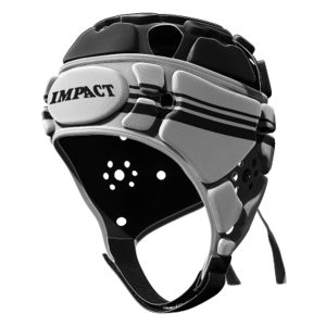 Casque de rugby Impact V2 Brumby Blanc et noir Face Lateral