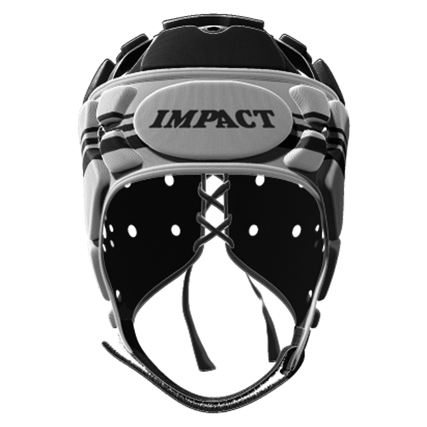 Casque de rugby Impact V2 Brumby Blanc et noir Face