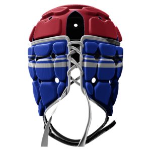 Casque de rugby Impact V2 Brumby Bleu roi et rouge Dos