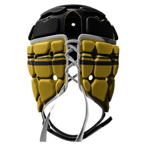 Casque de rugby Impact V2 Brumby Jaune et noir Dos