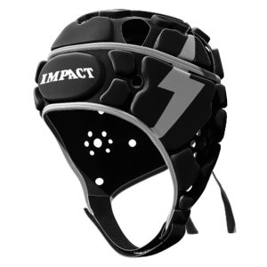 Casque de rugby Impact V2 Lightning Bolt Noir et blanc Face Lateral