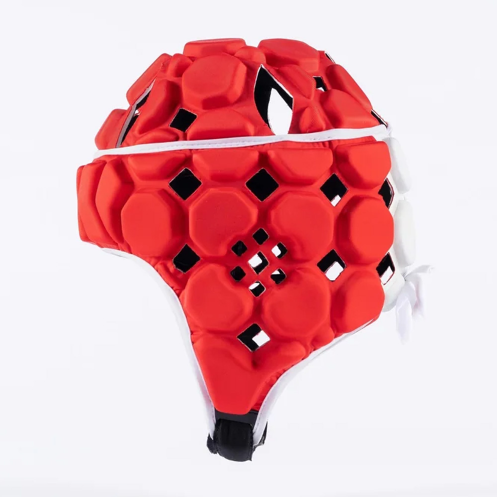 Casque de rugby Octane Gilbert Adulte Rouge et blanc Lateral