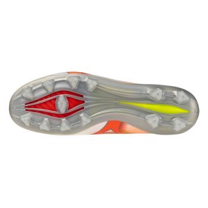 Crampons Mizuno Alpha III Elite Blanc et orange P1GA266254 Bottom
