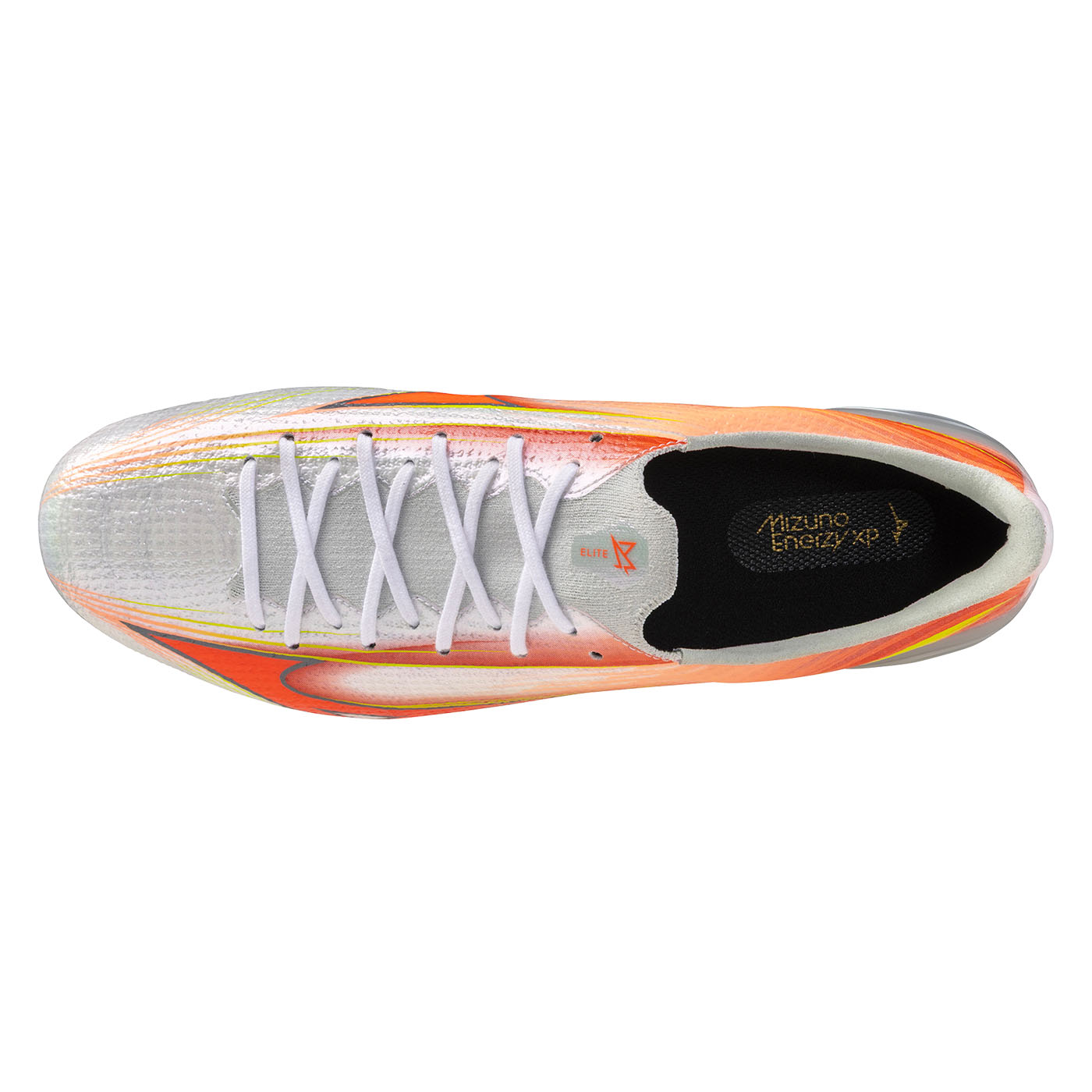 Crampons Mizuno Alpha III Elite Blanc et orange P1GA266254 Top