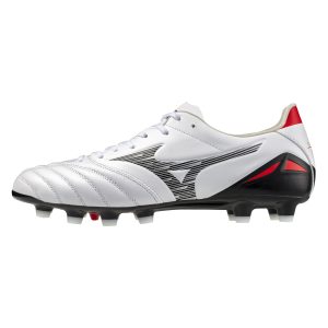 Crampons Mizuno Morelia Neo IV Pro Blanc, noir et rouge P1GA253409 Lateral