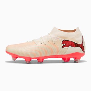 Crampons Puma Future 9 Match MxSG Amande et rouge ultra 109137-01 Lateral