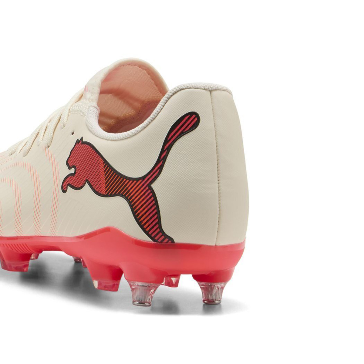 Crampons Puma Future 9 Play MxSG Amande et rouge ultra 109171-01 Back