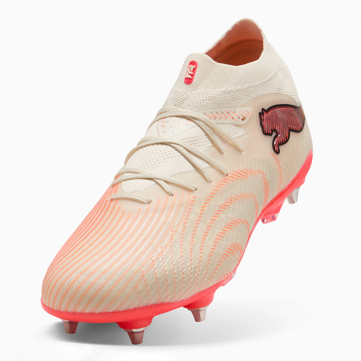 Crampons Puma Future 9 Pro MxSG Amande et Rouge ultra 109130-01 Front Top Lateral