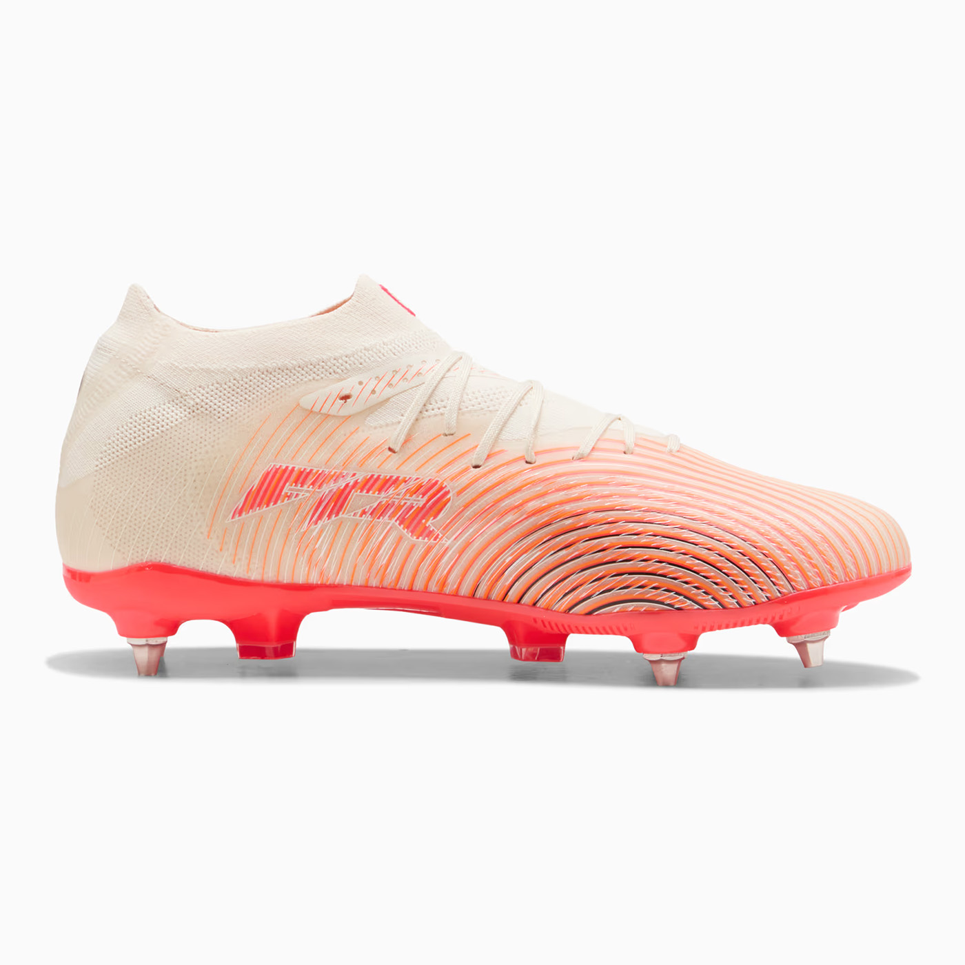 Crampons Puma Future 9 Pro MxSG Amande et Rouge ultra 109130-01 Medial