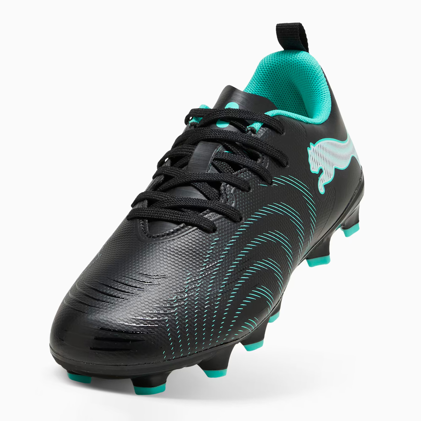 Crampons Puma Junior Future 9 Play FG:AG Noir 109194-02 Front Top Lateral
