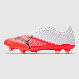 Crampons Puma Ultra 7 Play MxSG Blanc et rouge ultra 109155-01 Lateral