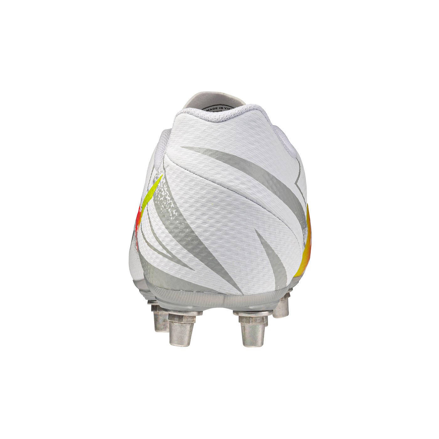 Crampons de rugby Mizuno Waitangi Pro Blanc, gris et orange R1GA260154 Back