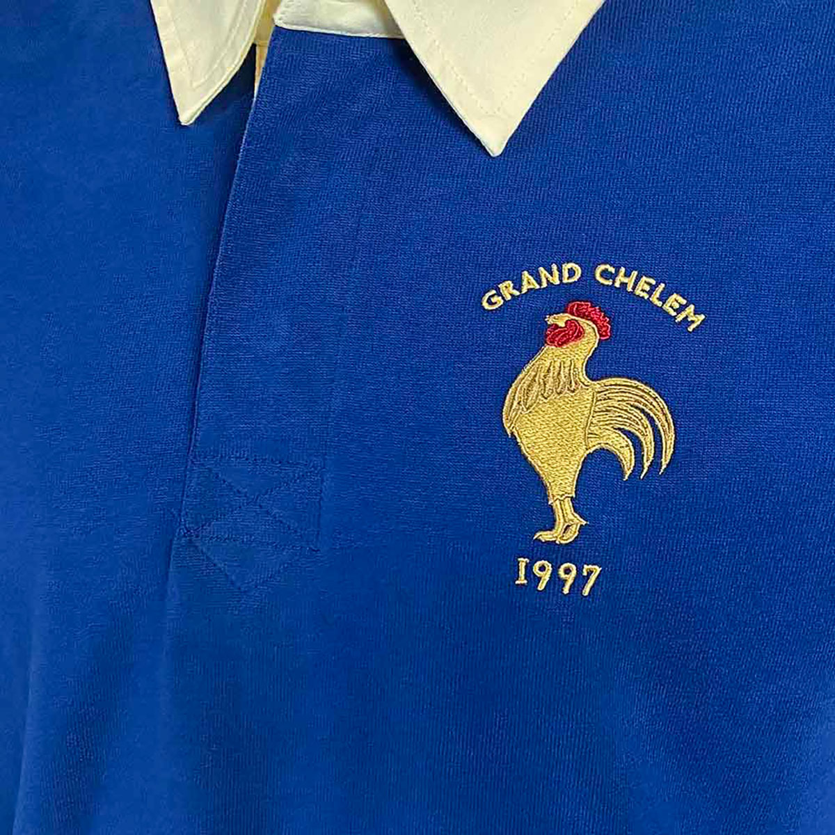 Maillot de Rugby Polo France Rugby 1997 Ellis Rugby Detail Face