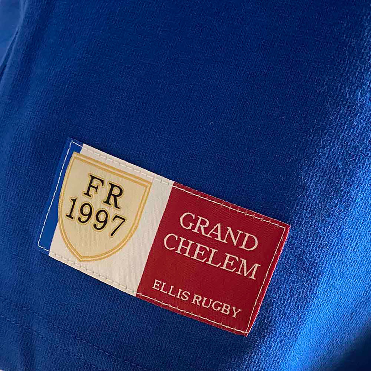 Maillot de Rugby Polo France Rugby 1997 Ellis Rugby Detail Label Grand Chelem