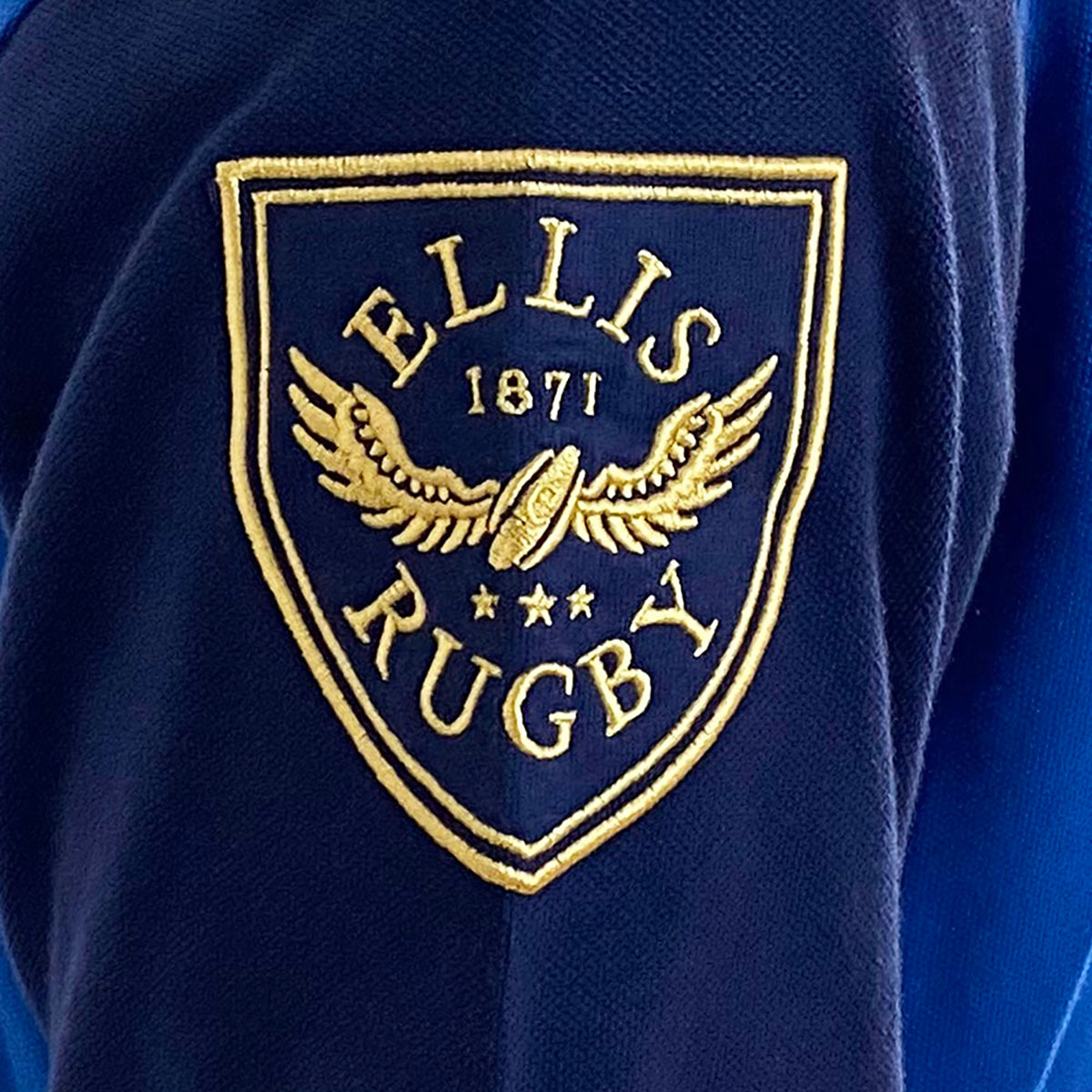 Polo France Rugby 1977 Ellis Rugby Detail Blason Epaule