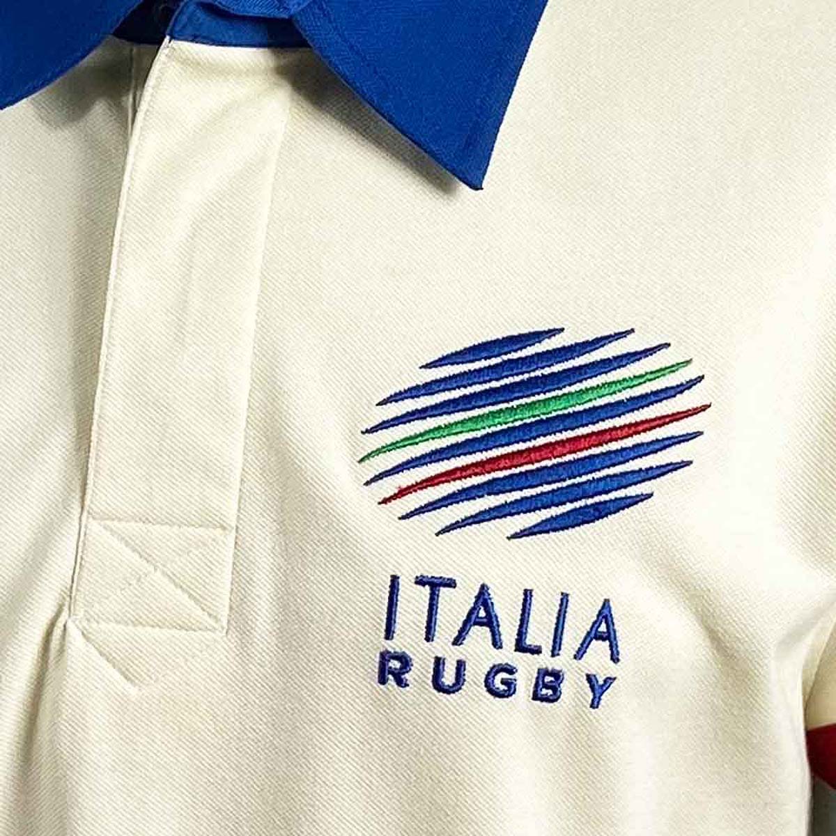 Polo de rugby Italie Rugby 1988 Ellis Rugby Detail Face