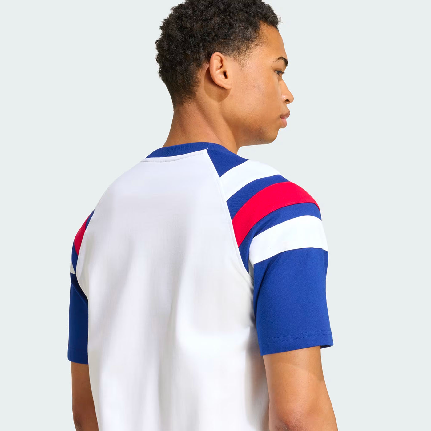 T-shirt de rugby de voyage Adidas France Rugby Travel Blanc et bleu KF8886 Detail Dos