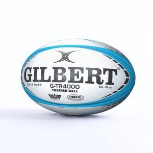 Ballon de rugby d'entrainement G-TR4000 Gilbert Bleu ciel - Taille 3 Face