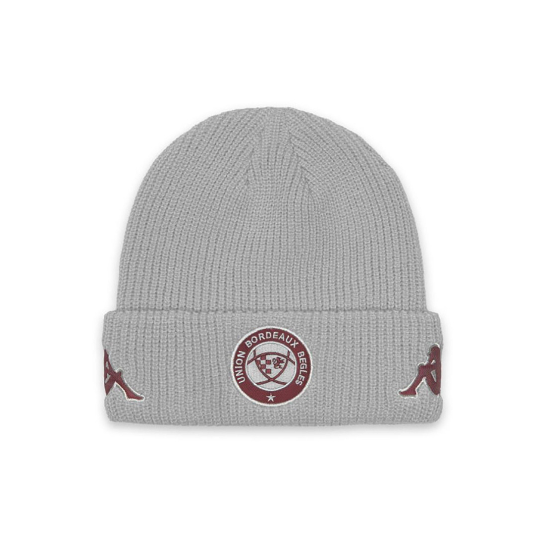 Bonnet à revers Union Bordeaux Bègles Huanfy Kappa Gris 352975W-X7S Face