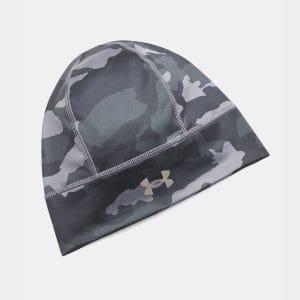 Bonnet pour homme UA Velociti Storm Gris et noir 1380001-025 Face