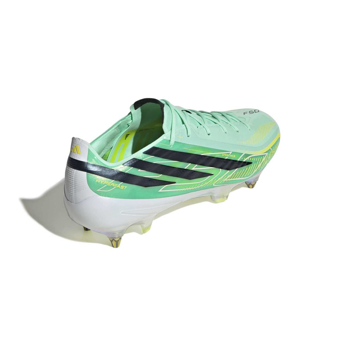 Crampons Adidas F50 Hyperfast Elite SG Vert KJ6083 Back Lateral Top