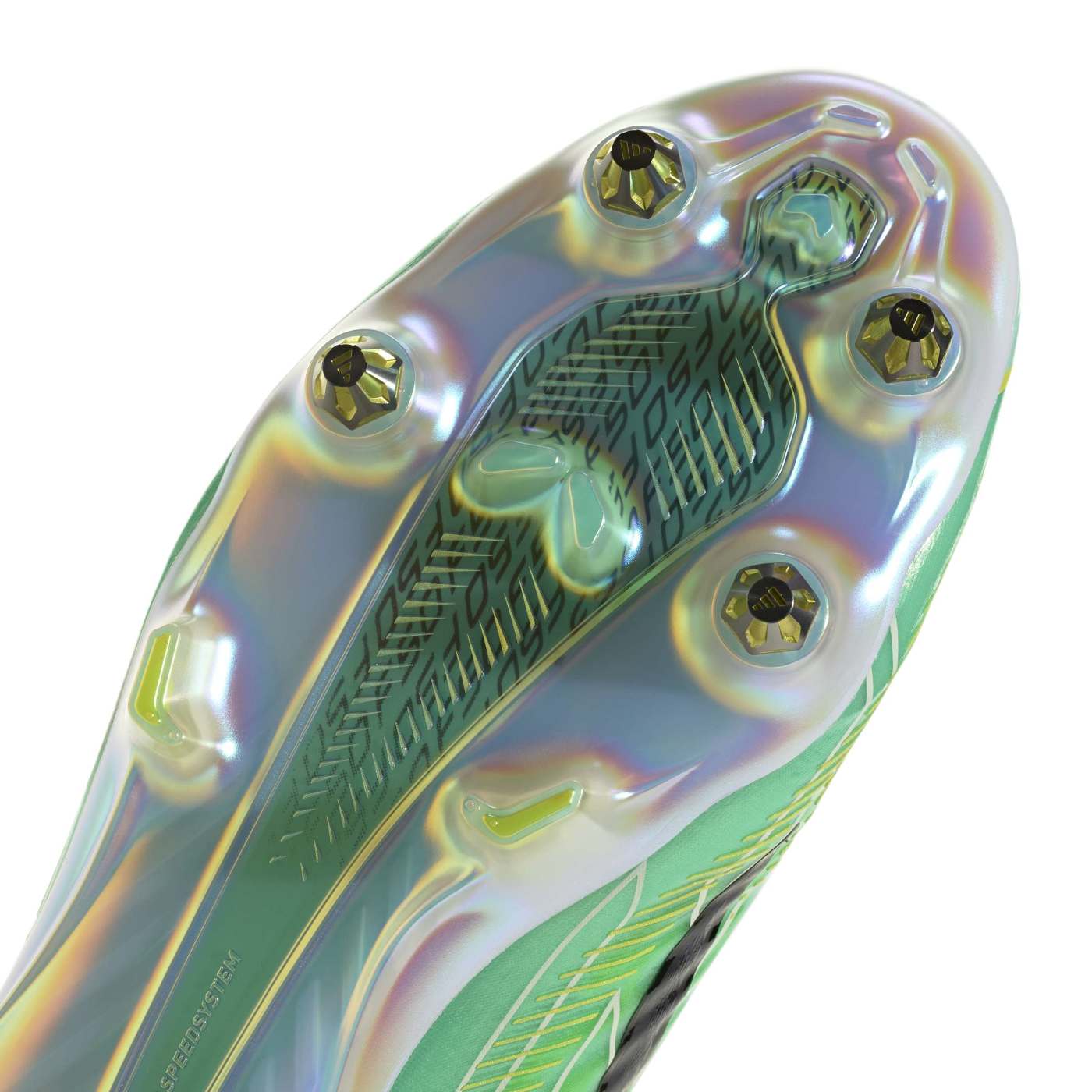 Crampons Adidas F50 Hyperfast Elite SG Vert KJ6083 Detail Bottom Front