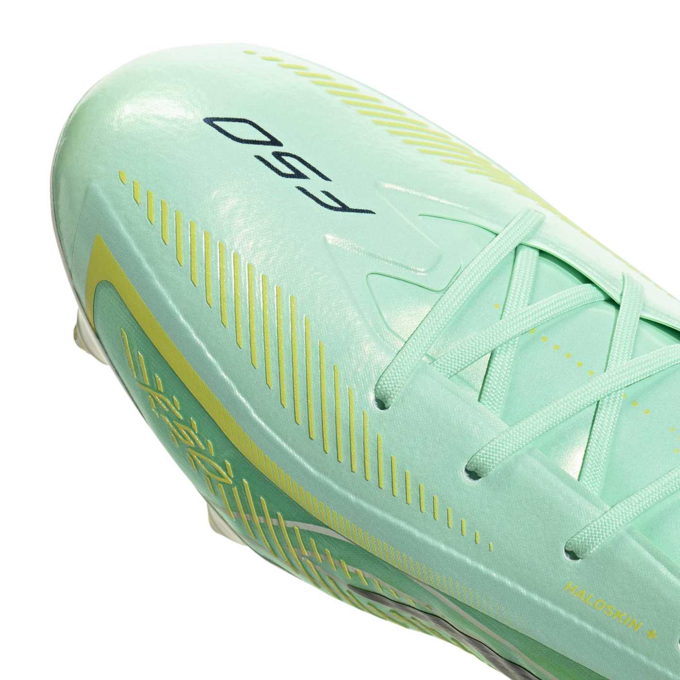 Crampons Adidas F50 Hyperfast Elite SG Vert KJ6083 Detail Front Top Medial