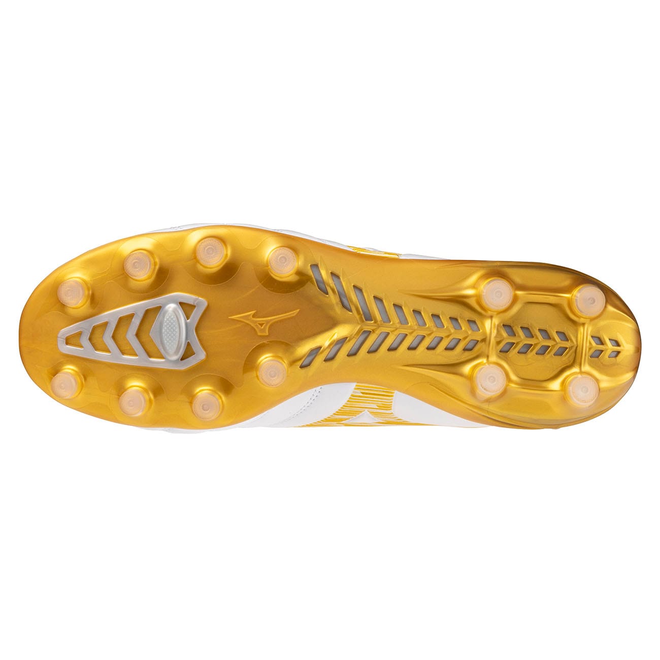 Crampons Mizuno Monarcida Neo III Pro FG Blanc et doré P1GA262250 Bottom
