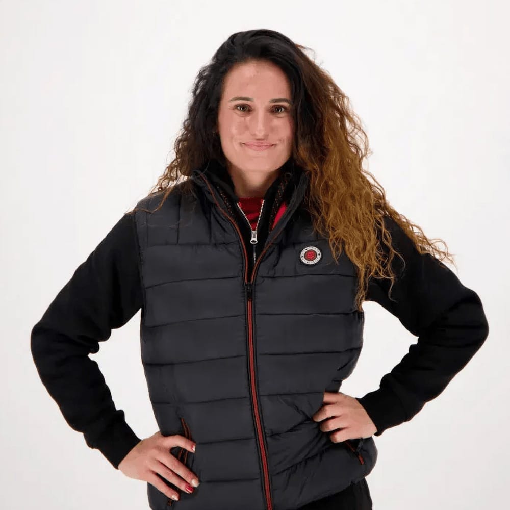 Doudoune sans manches Lastuce Stade Toulousain Unisexe Vue porté de face femme