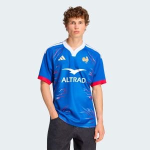 Maillot Réplica Domicile France Rugby à 7 2027 KF8871 Vue porté de face