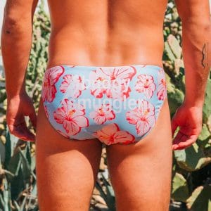Maillot de bain Budgy Smuggler Fleurs de Maui Vue porté de dos