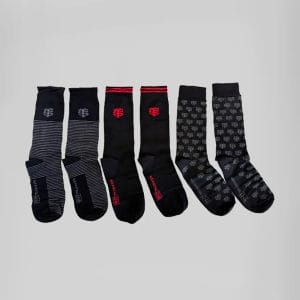 Pack Trio Chaussettes hautes Stade Toulousain Rugby Noir Chaussettes