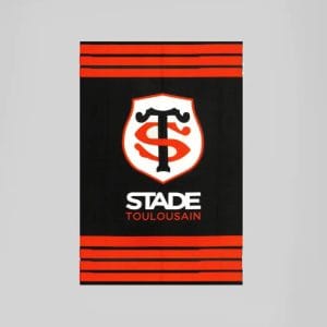 Plaid Logo Stade Toulousain Rugby Couverture Noire et rouge