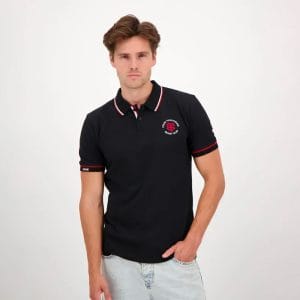 Polo pour homme Arceau Stade Toulousain Rugby Noir Vue porté de face